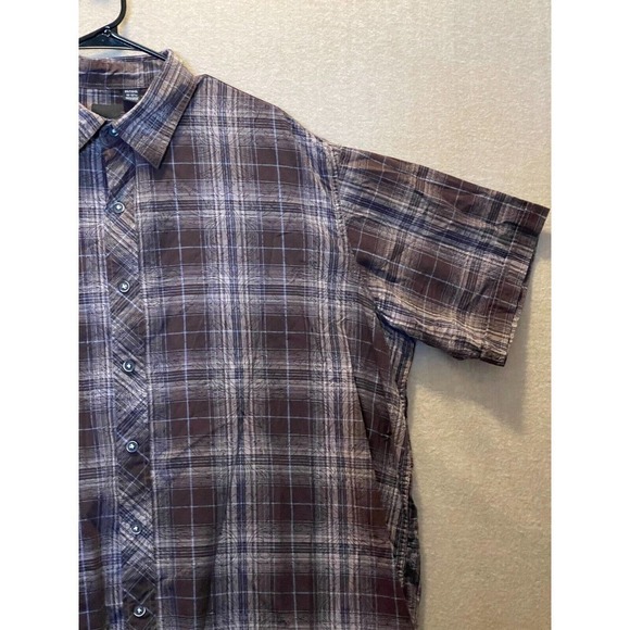 J.Ferrar Shirt Men's 2XLT Brown Plaid Button Down - Picture 4 of 12
